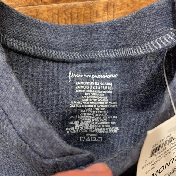 Boys long sleeve tee‎ 24 months new with tags First Impressions - Picture 3 of 3